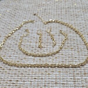Elegant 14k Gold Plated Jewelry Set
